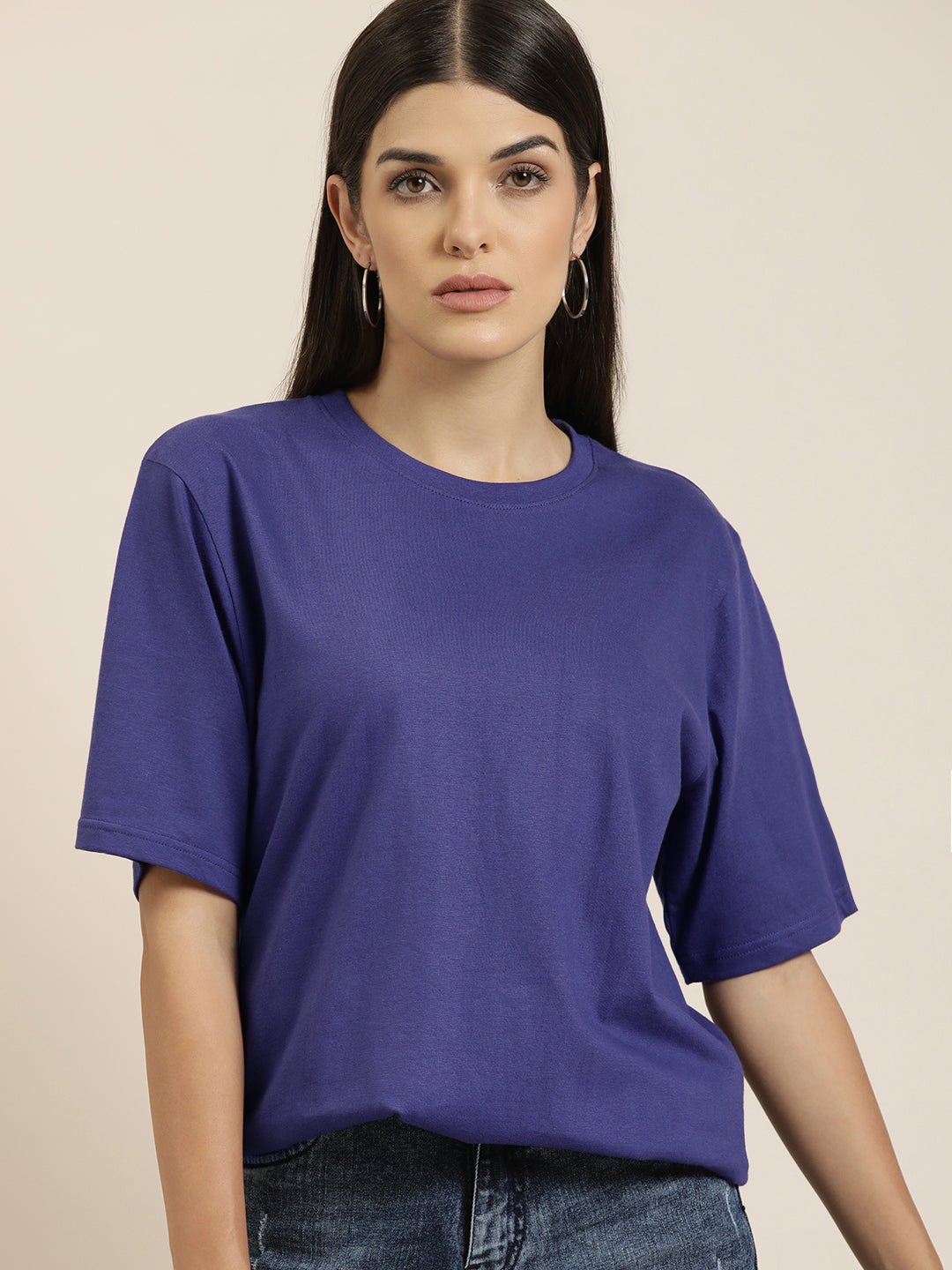 Womens Half Sleeve Oversized Fit Polo T-Shirts