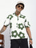 Mens Boxy Regular Short Sleeve Printed White Shirt