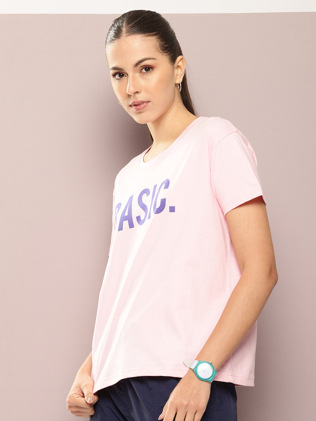 Womens Half Sleeve Round Neck Printed Boxy Fit Tshirts