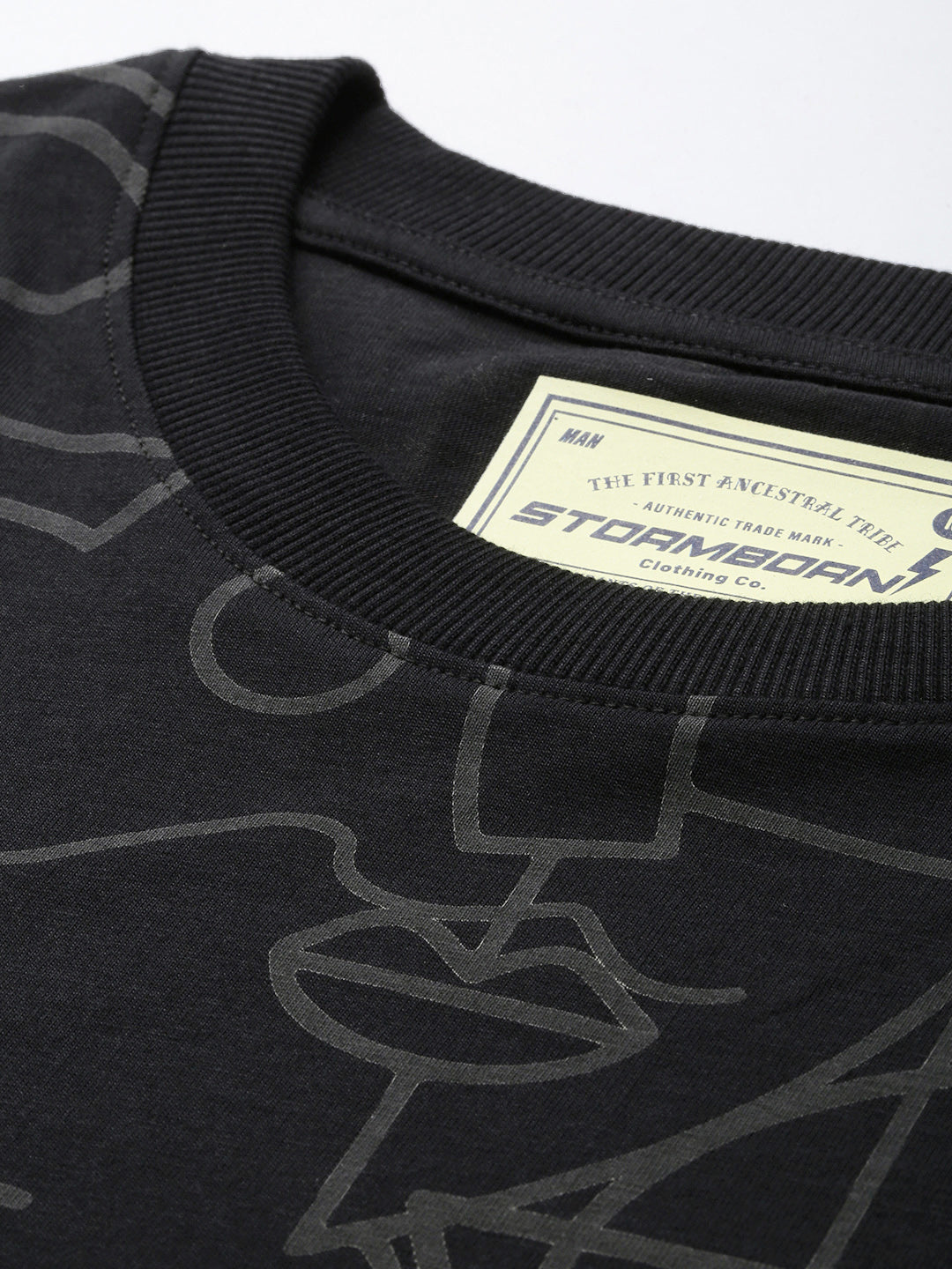 Mens Half Sleeve Drop Shoulder Printed Oversized Fit T-Shirts