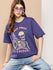 Womens Half Sleeve Round Neck Printed Oversized Fit Tshirts