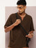 Mens Half Sleeve V-Neck Solid Oversized Fit Tshirts