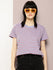 Womens Half Sleeve Round Neck Striped Boxy Fit Tshirts