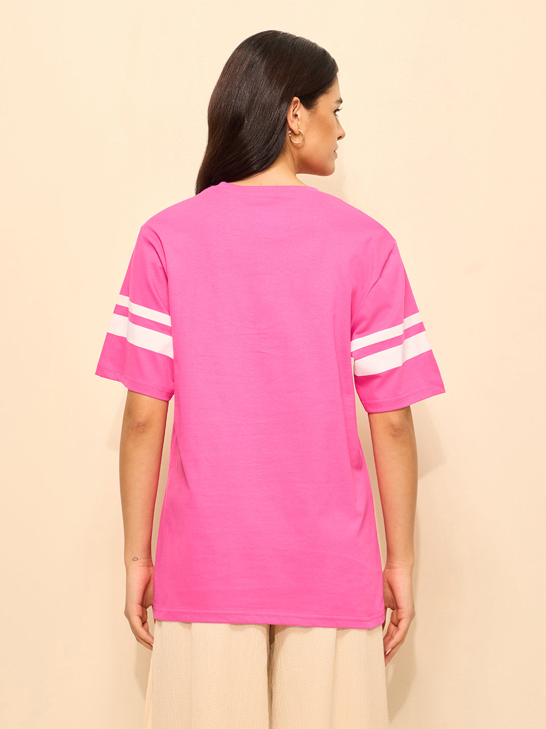Womens Printed Oversized Cotton T-Shirt