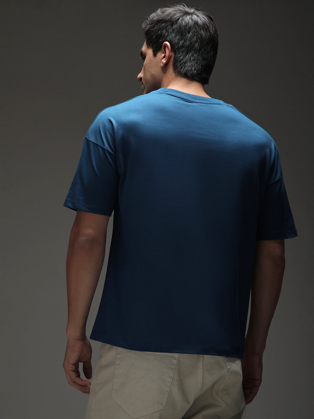 Mens Half Sleeve Drop Shoulder Printed Oversized Fit T-Shirts