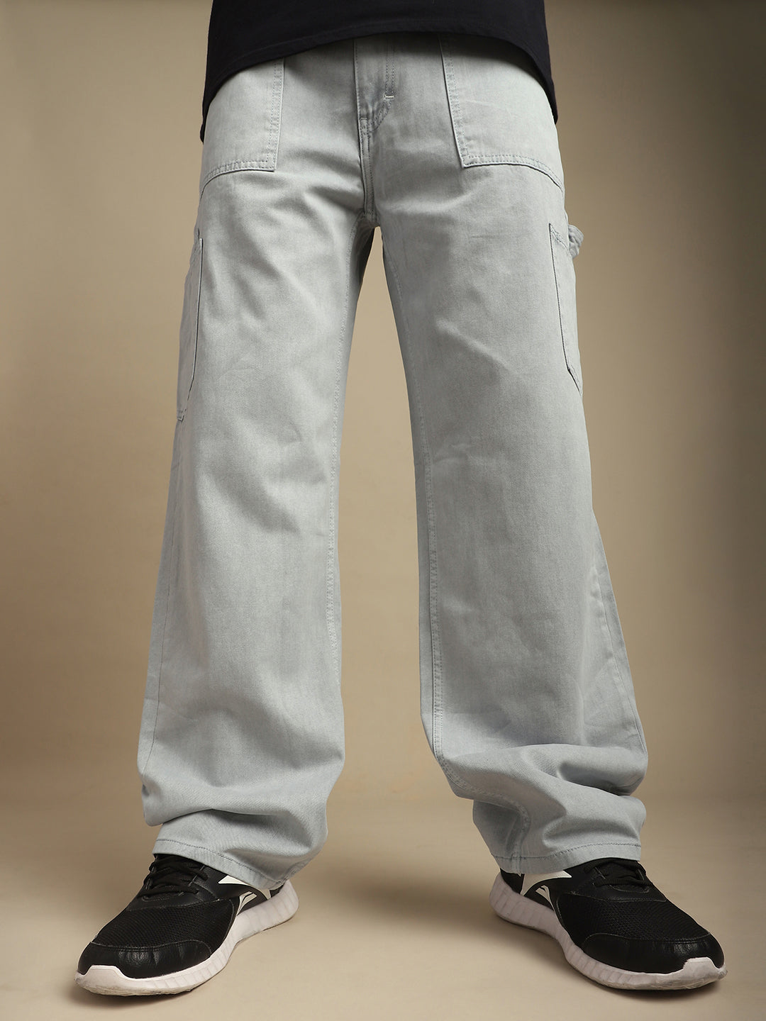 Men Plain Cargo Jeans