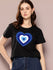 Womens Short Sleeve Embroidery Boxy Regular Fit Tshirt