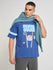 Mens Puff Printed Oversized Half Sleeve Round Neck Tshirt