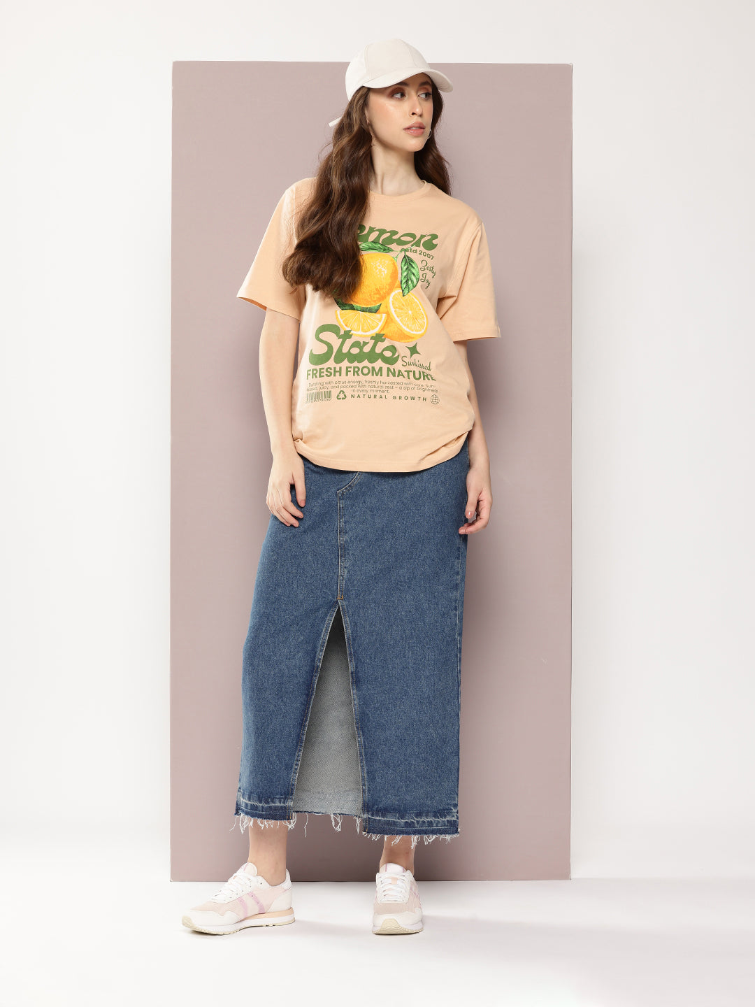 Womens Half Sleeve Round Neck Printed Oversized Fit Tshirts
