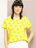 Womens Half Sleeve Round Neck All-Over Printed Boxy Fit Tshirts
