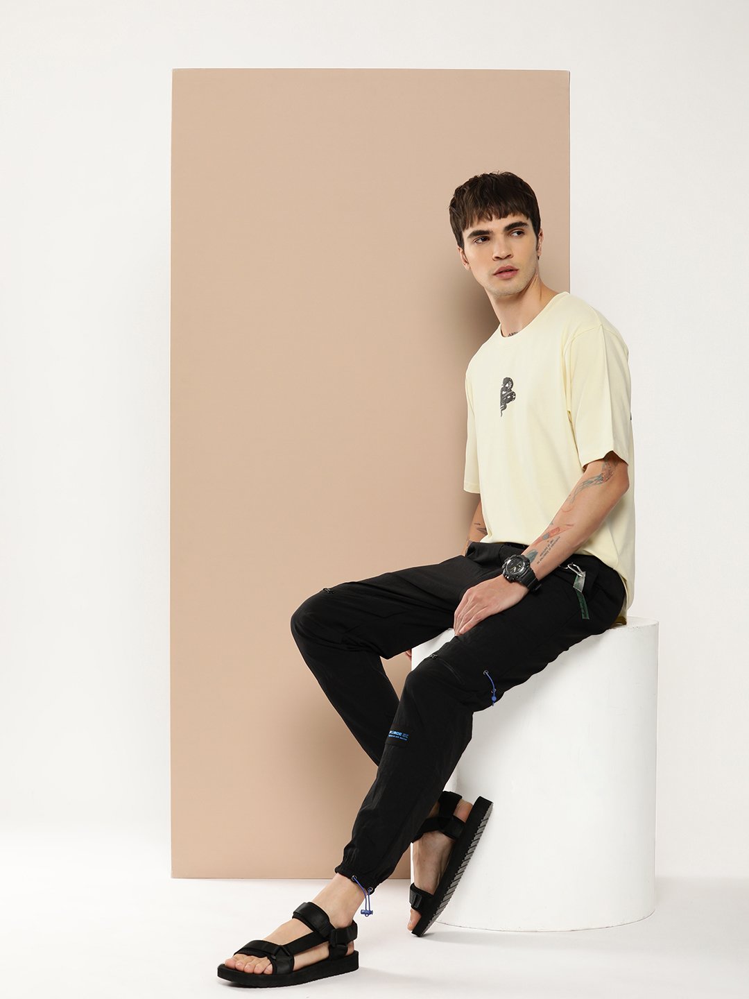Mens Half Sleeve Round Neck Oversized Fit T-Shirts