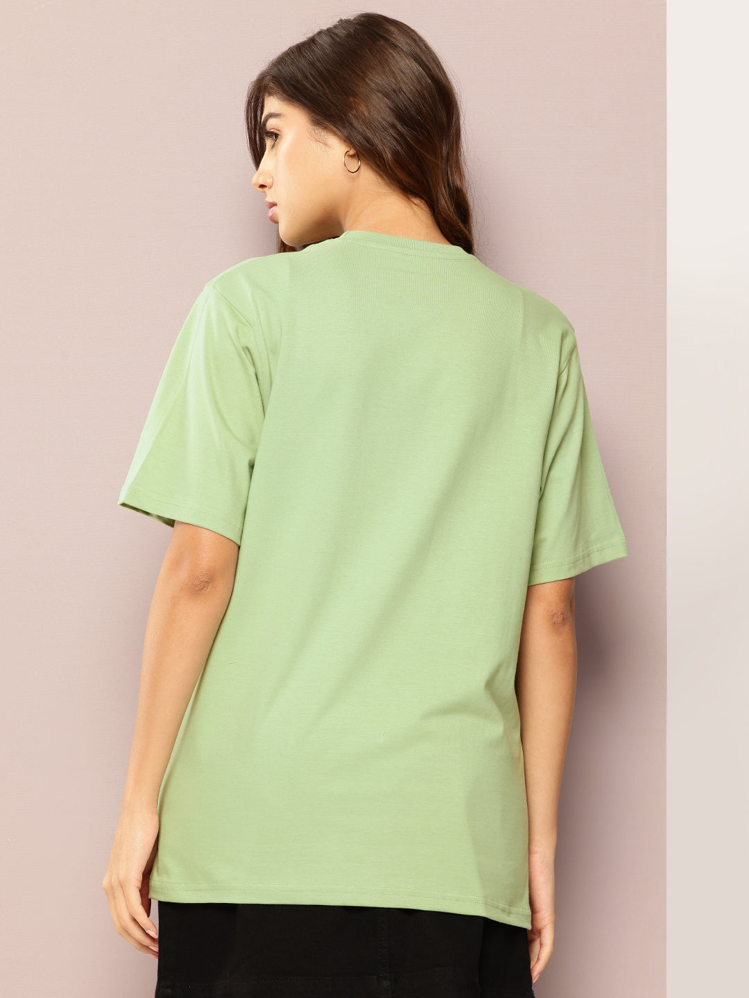 Womens Short Sleeve Printed Oversized Fit Tshirt