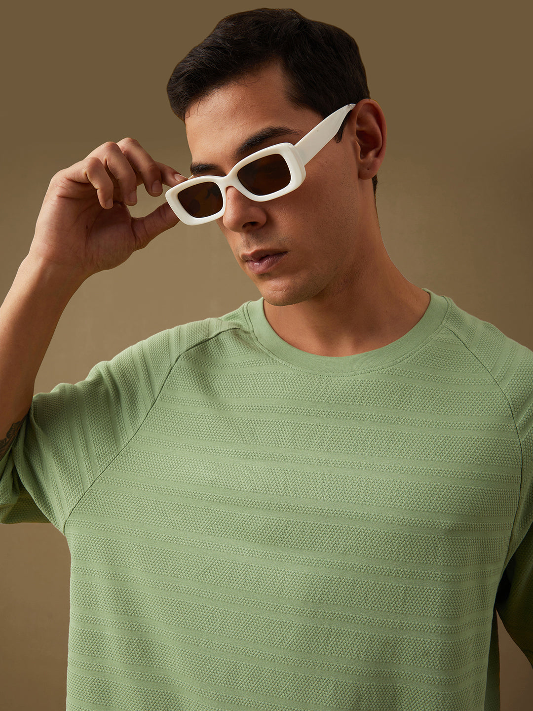Mens Half Sleeve Round Neck Oversized Fit T-Shirts
