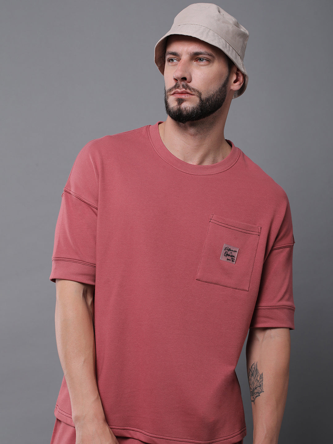 Mens Half Sleeve Round Neck Oversized Fit T-Shirts