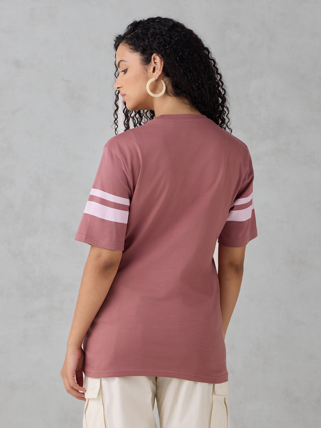 Womens Half Sleeve Printed Oversized Fit Tshirt