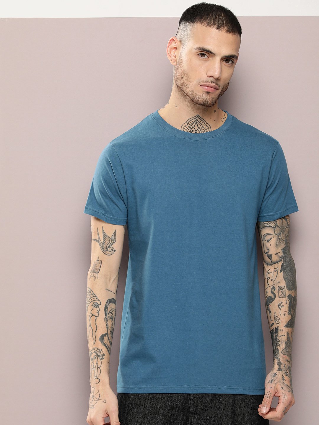 Mens Half Sleeve Round Neck Regular Fit T-Shirts