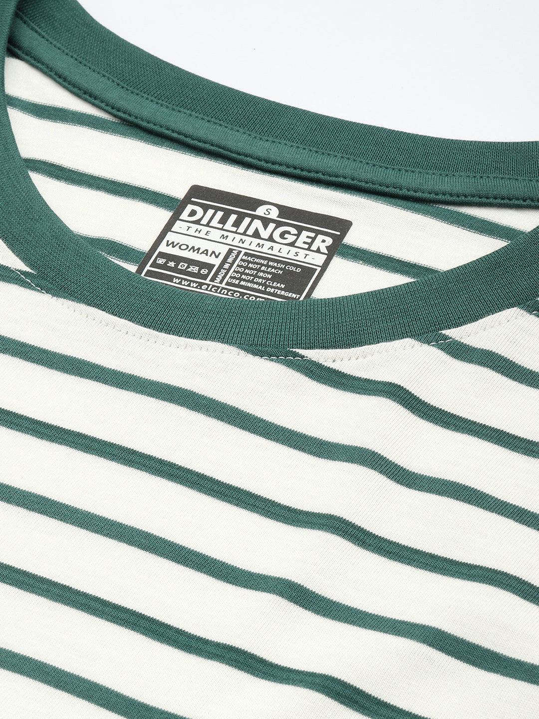 Womens Half Sleeve Round Neck Striped Boxy Fit Tshirts