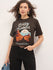 Womens Half Sleeve Round Neck Printed Oversized Fit Tshirts
