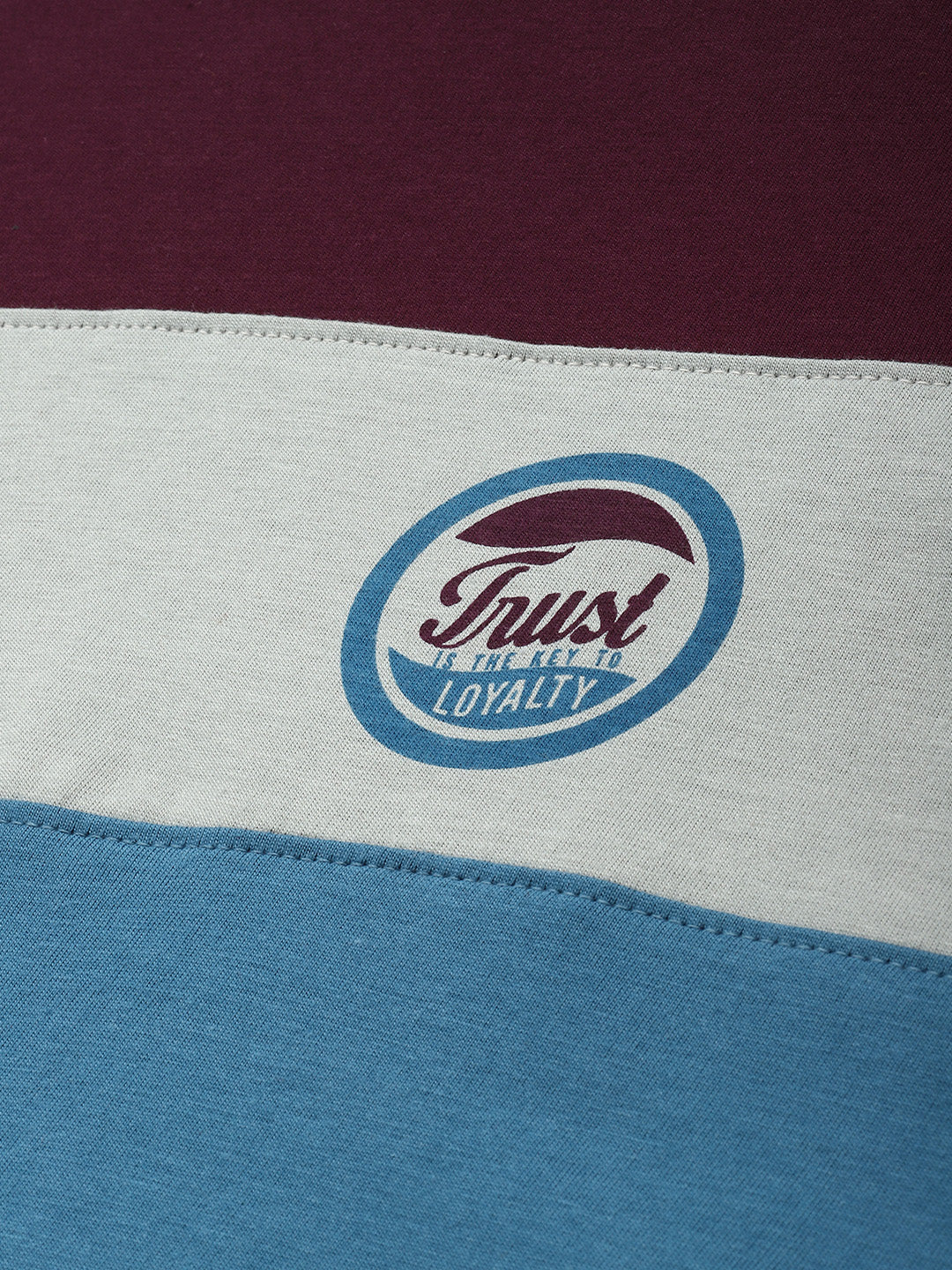 Mens Full Sleeve Round Neck Colourblocked Regular Fit Tshirts