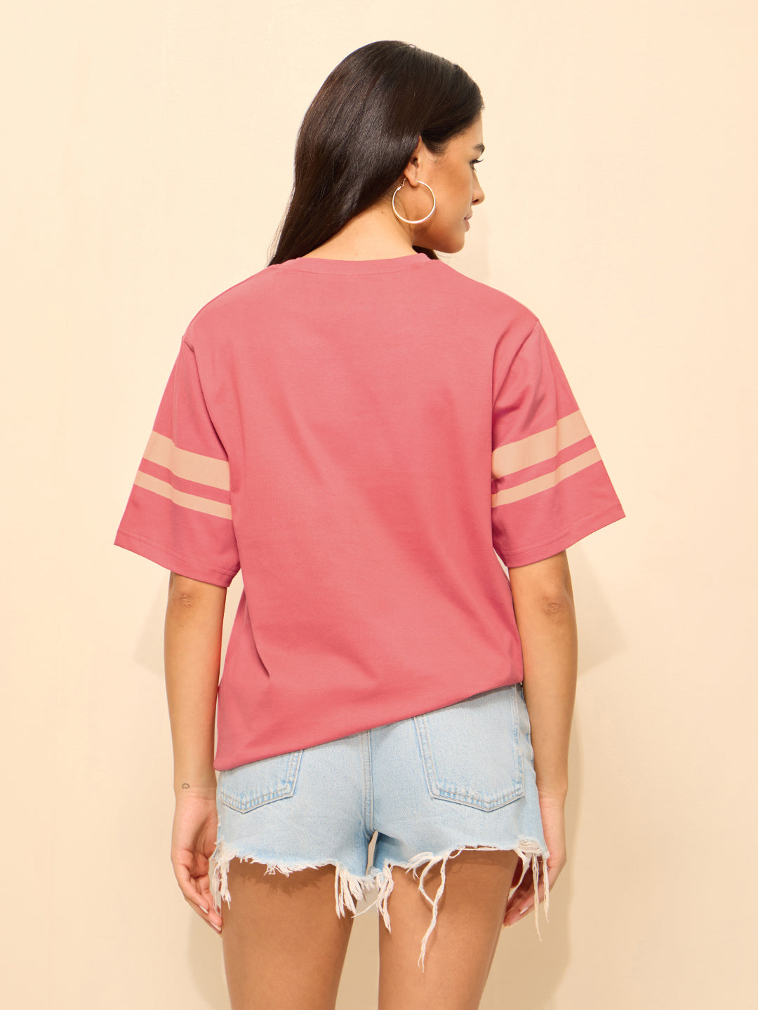 Womens Printed Oversized Cotton T-Shirt