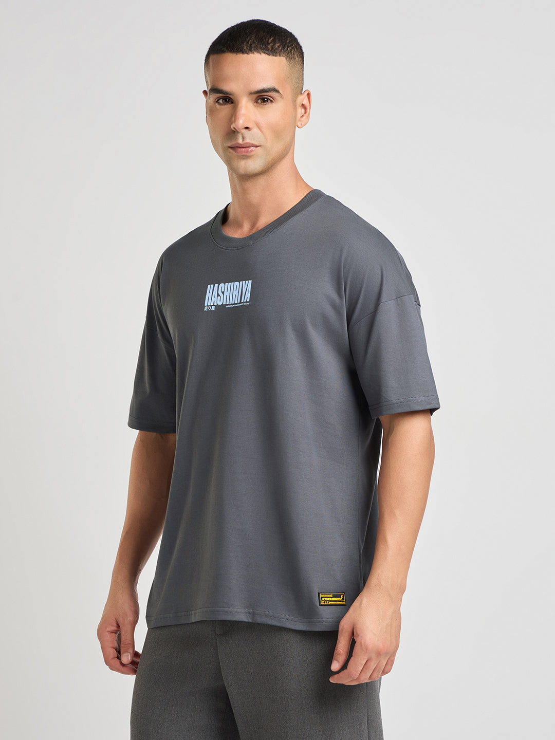 Mens Printed Oversized Half Sleeve Round Neck Tshirt