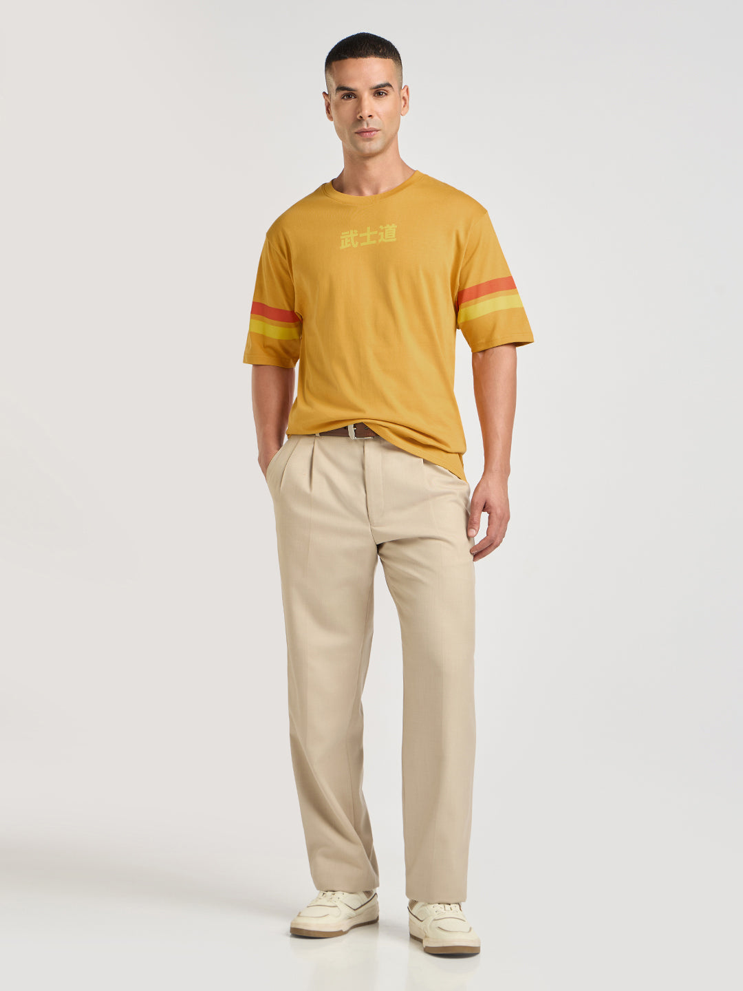 Mens Printed Oversized Cotton Round Neck Tshirt