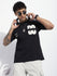 Mens Half Sleeve Round Neck Striped Oversized Fit Tshirts