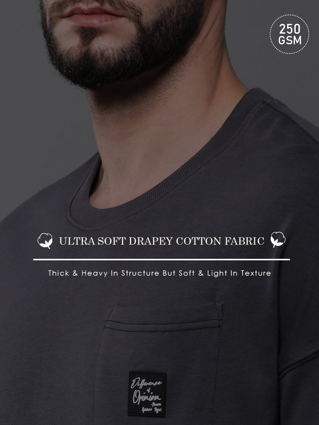 Mens Half Sleeve Round Neck Oversized Fit T-Shirts