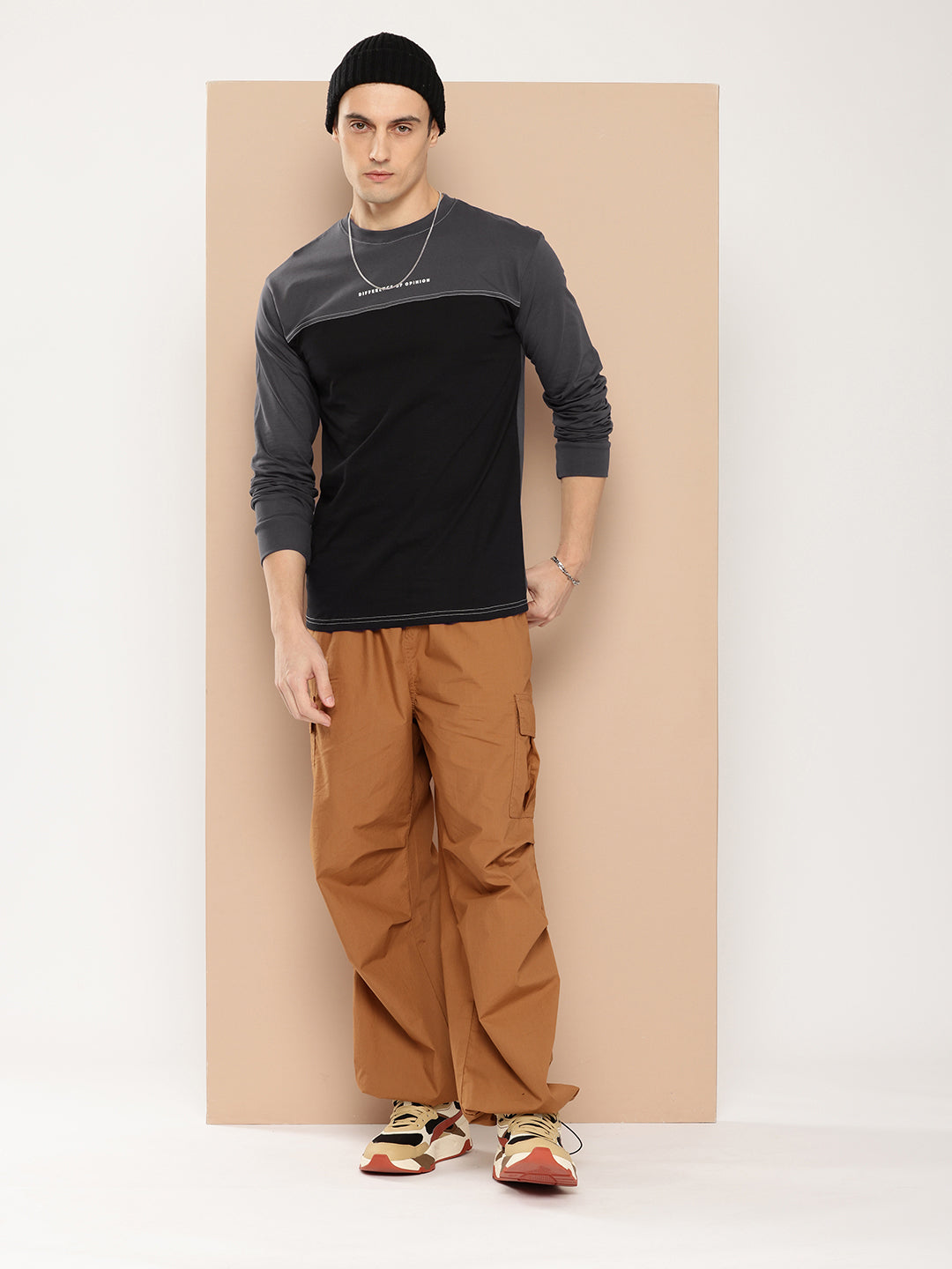 Mens Full Sleeve Round Neck Printed Regular Fit Tshirts
