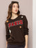 Womens Full Sleeve Round Neck Embroidered Relaxed Fit Tshirts