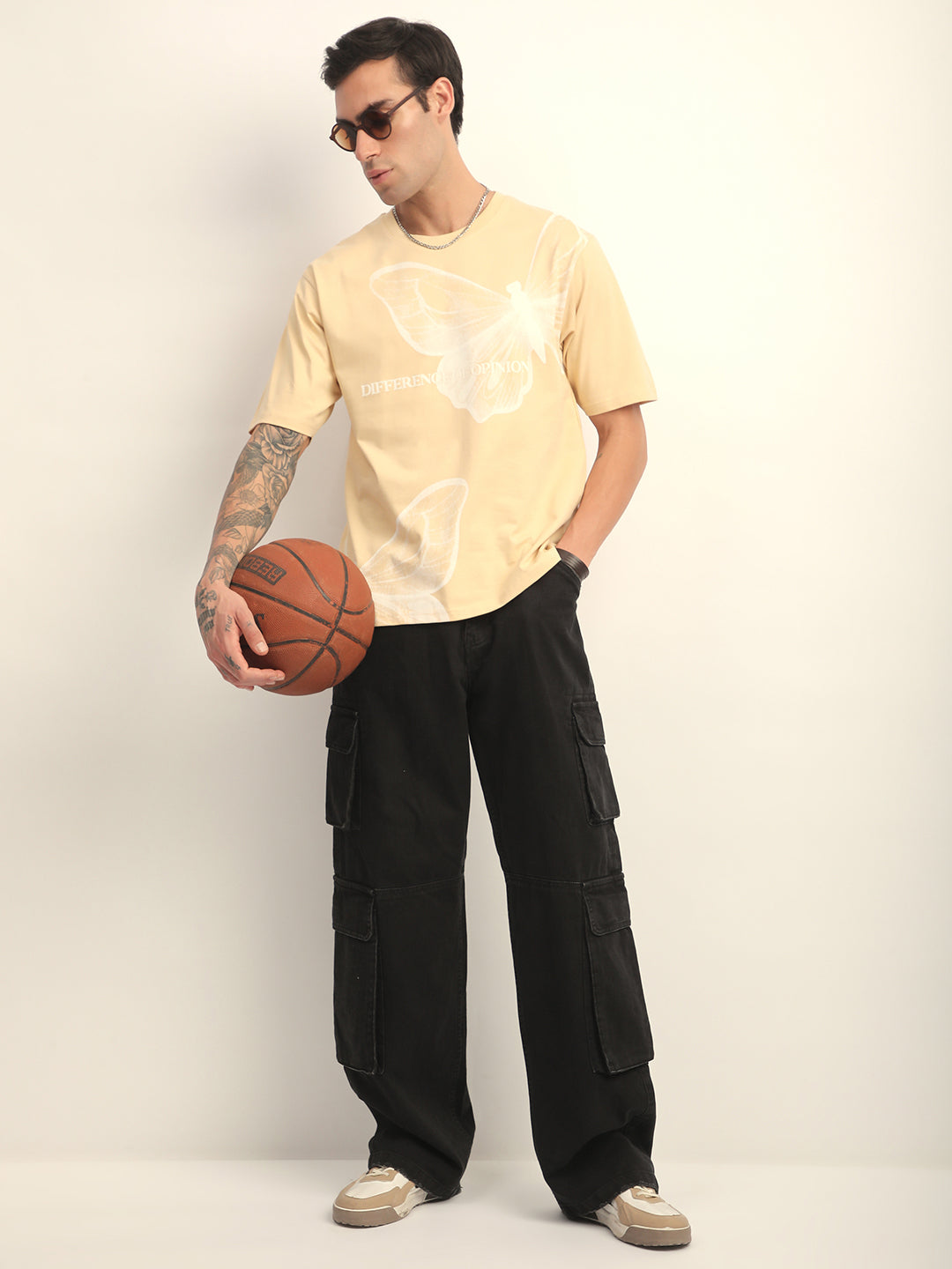 Mens Half Sleeve Round Neck Printed Oversized Fit Tshirts
