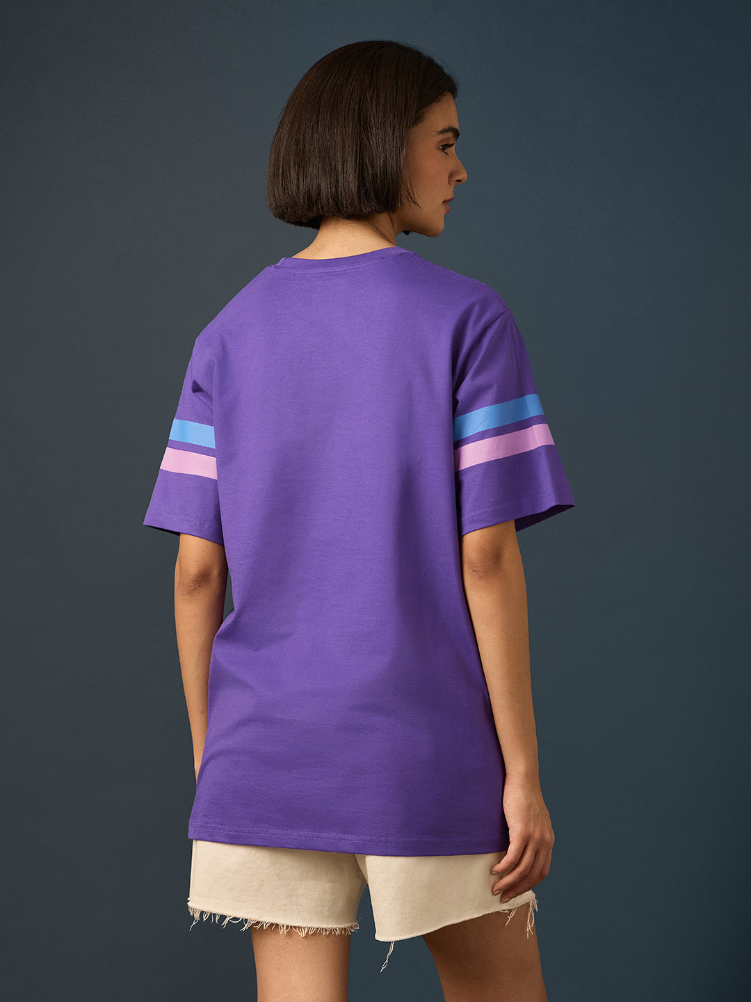 Womens Short Sleeve Printed Oversized Fit Tshirt 