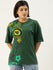 Womens Half Sleeve Drop Shoulder Printed Oversized Fit T-Shirts
