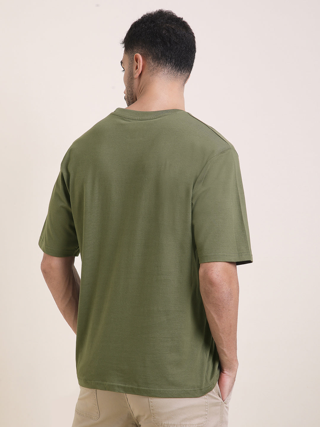 Mens Half Sleeve Round Neck Printed Oversized Fit Tshirts