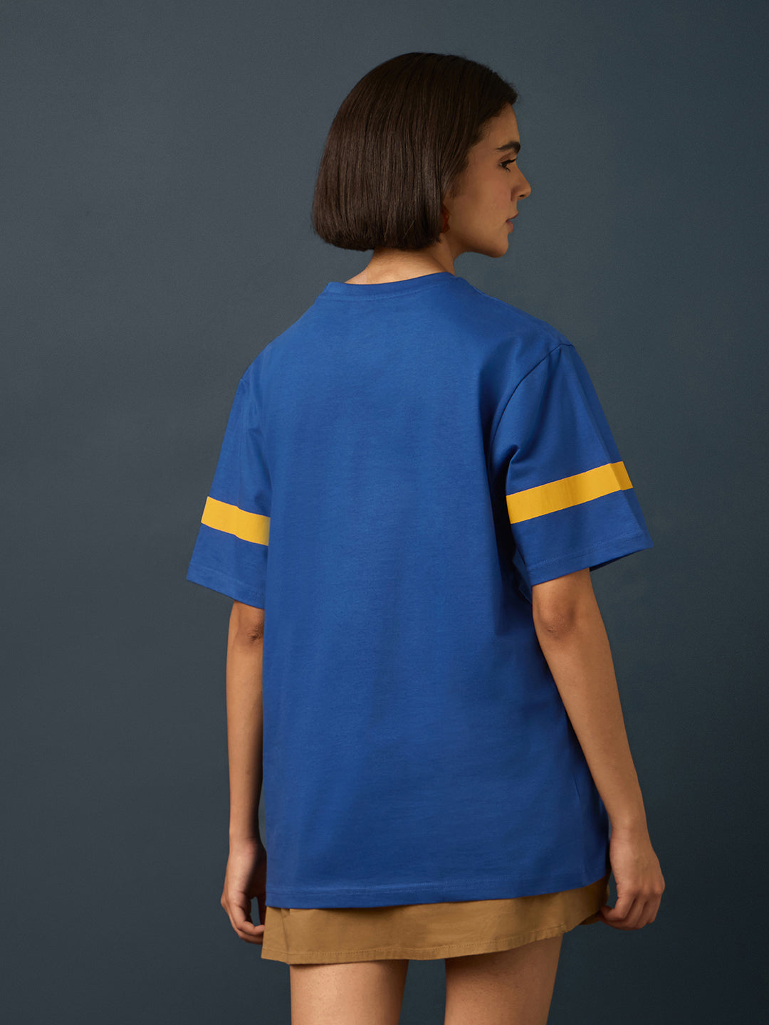 Womens Short Sleeve Printed Oversized Fit Tshirt 