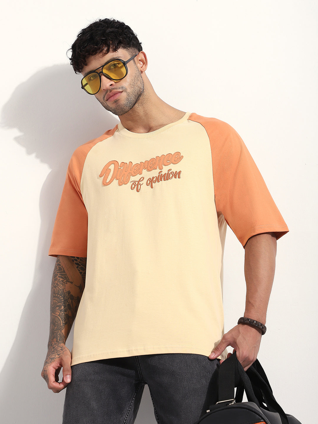 Mens Half Sleeve Round Neck Printed Oversized Fit Tshirts