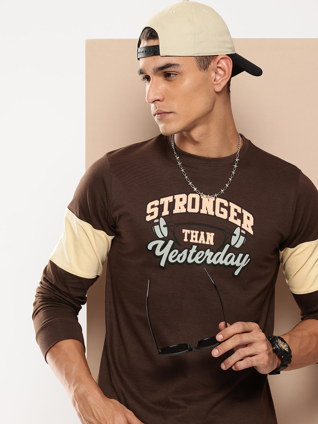 Mens Full Sleeve Round Neck Printed Regular Fit Tshirts
