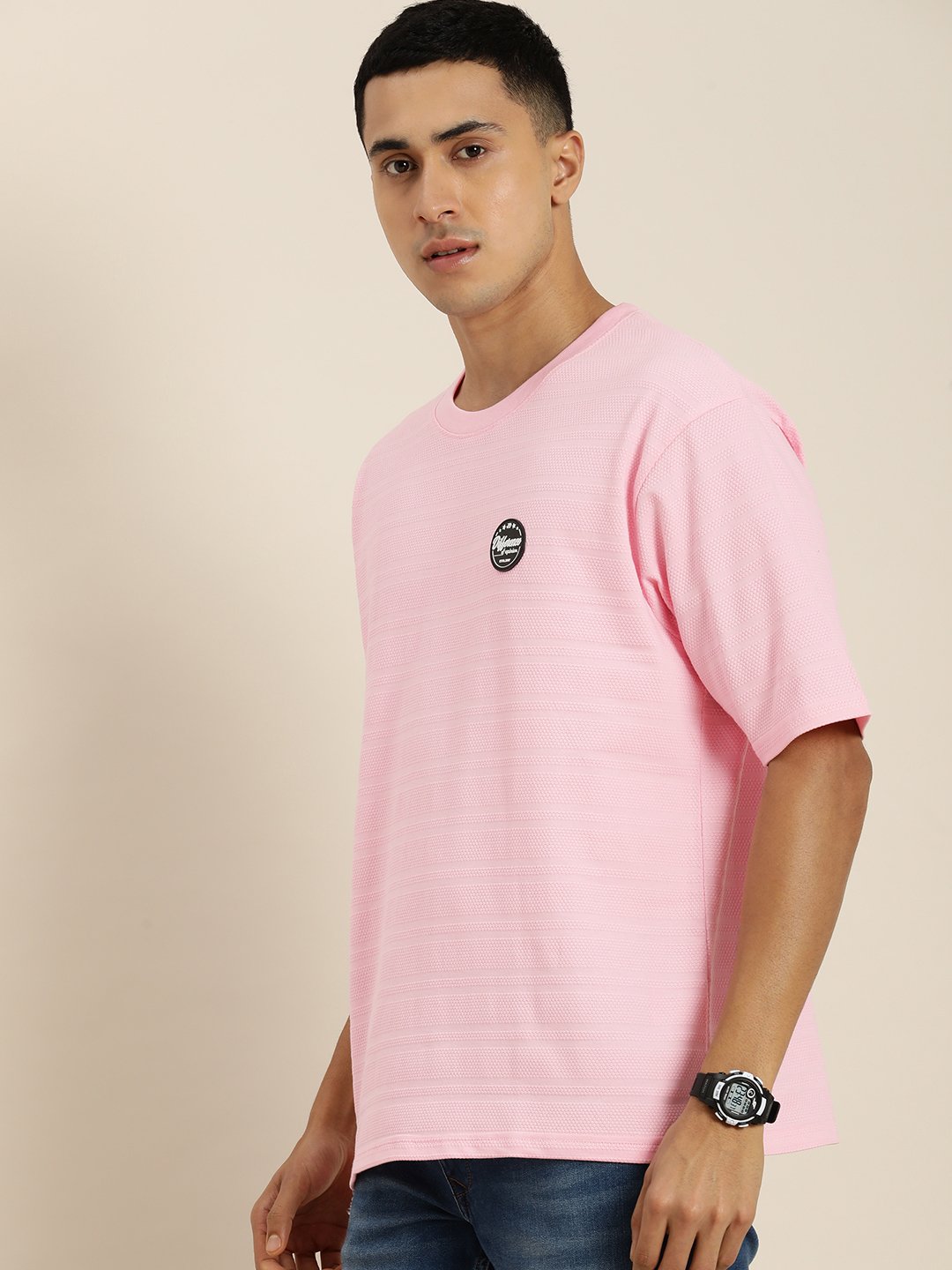 Mens Half Sleeve Round Neck Oversized Fit T-Shirts