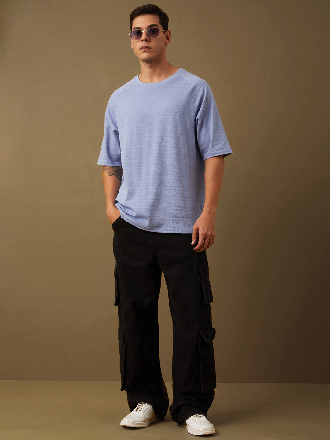 Mens Half Sleeve Round Neck Oversized Fit T-Shirts