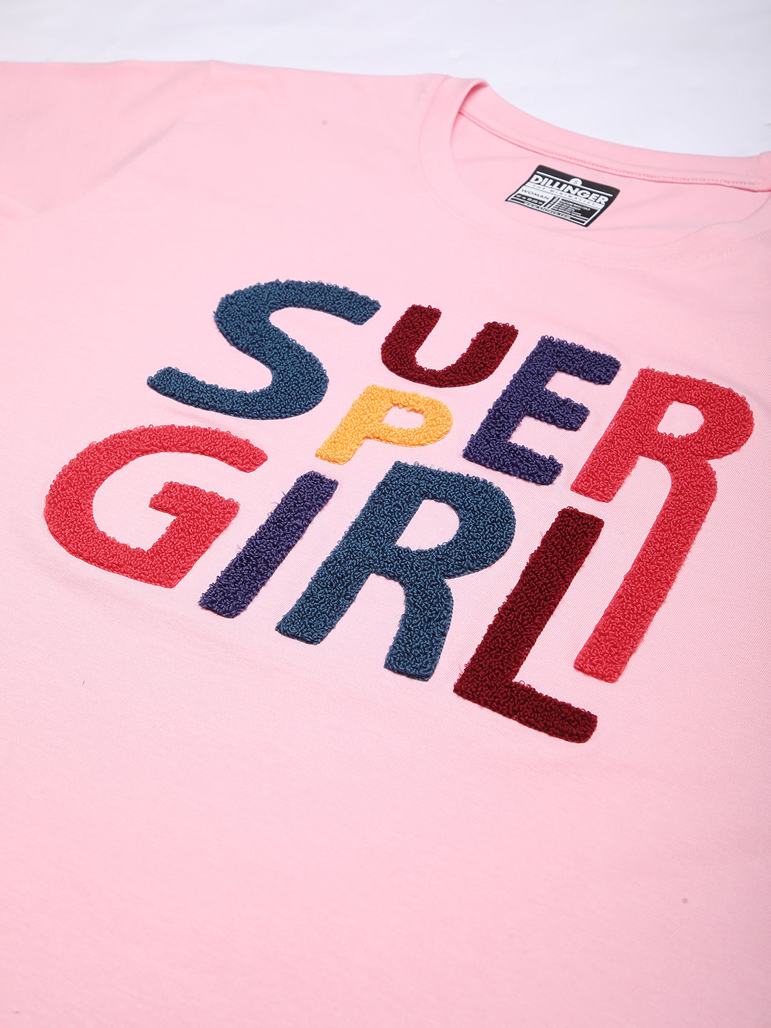 Womens Half Sleeve Round Neck Embroidery Boxy Fit Tshirts