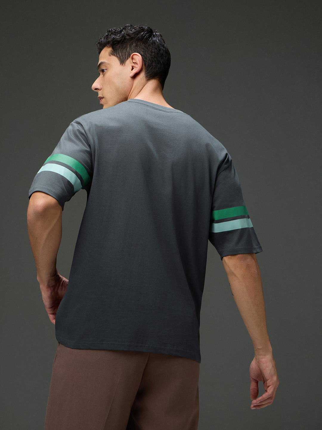 Mens Round Neck Half Sleeve Printed Oversized Fit Tshirt