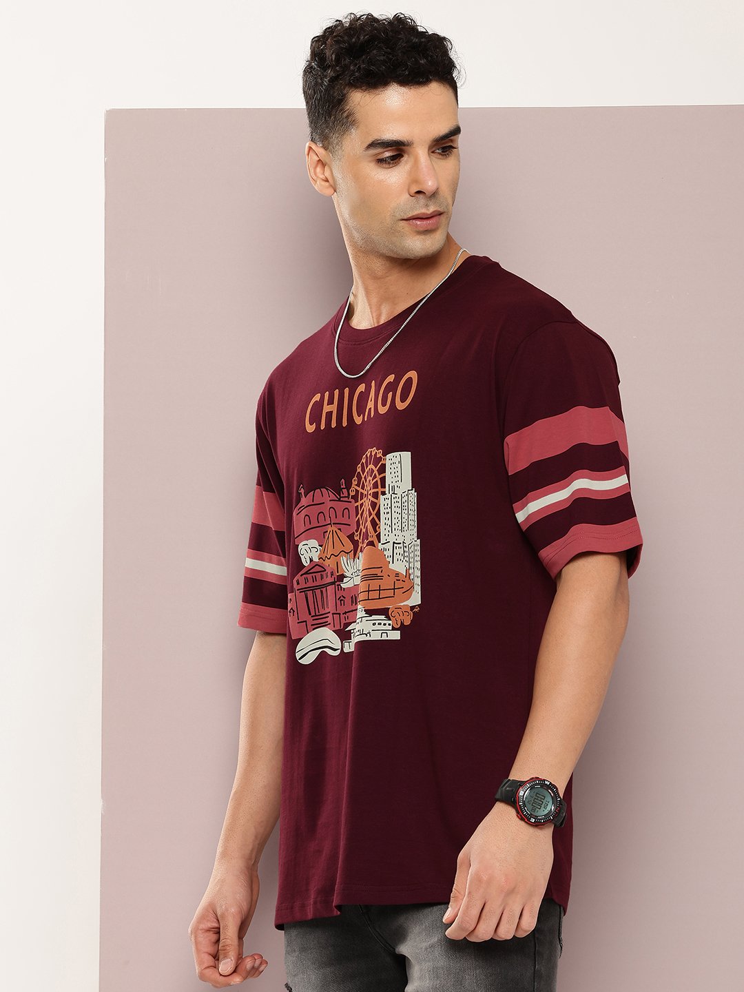 Mens Half Sleeve Round Neck Oversized Fit T-Shirts