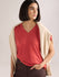Womens Solid Regular Fit Poly Cotton  V-Neck Tshirt