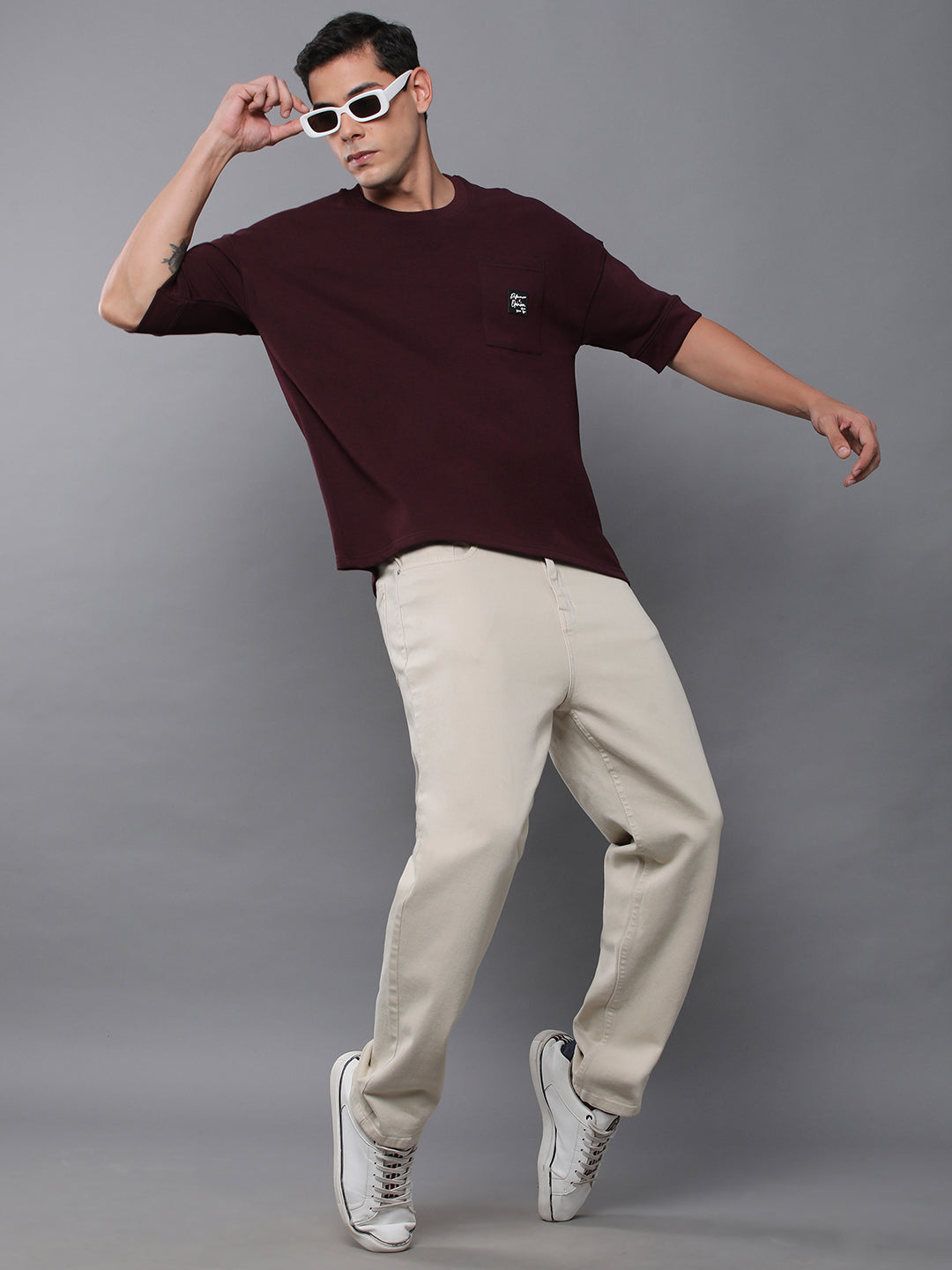 Mens Half Sleeve Round Neck Oversized Fit T-Shirts