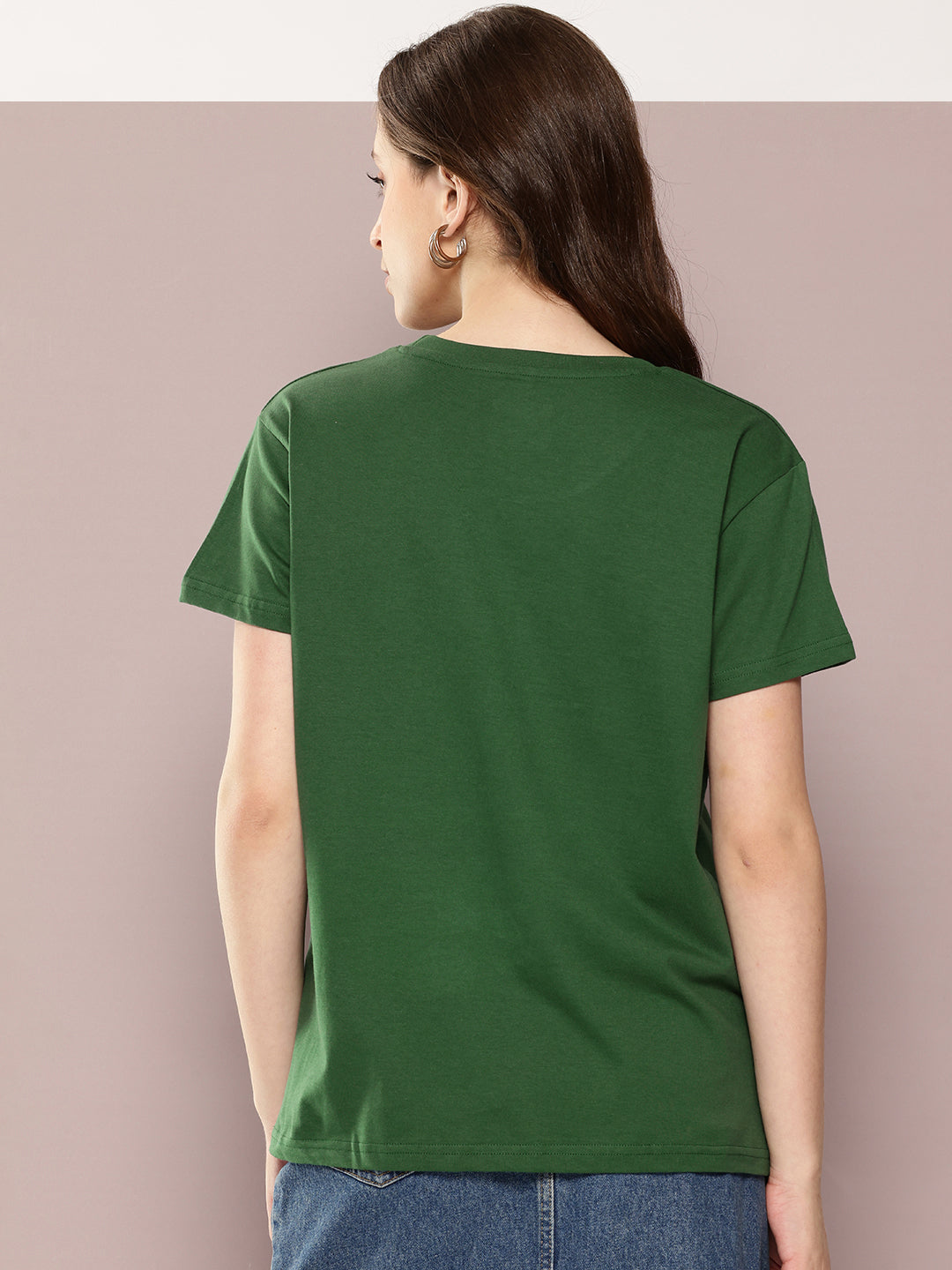 Womens Half Sleeve Round Neck Printed Boxy Fit Tshirts