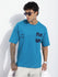 Mens Half Sleeve Round Neck Striped Oversized Fit Tshirts