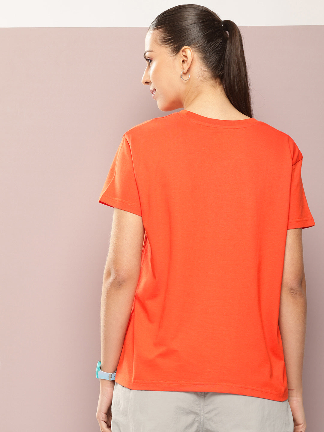 Womens Half Sleeve Round Neck Printed Boxy Fit Tshirts