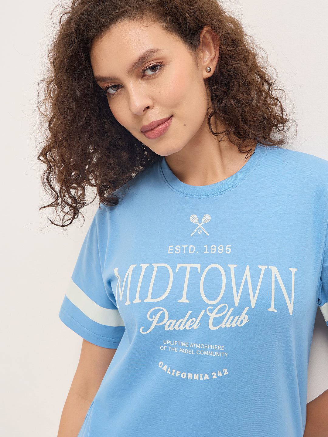 Womens Half Sleeve Round Neck Printed Oversized Fit Tshirts