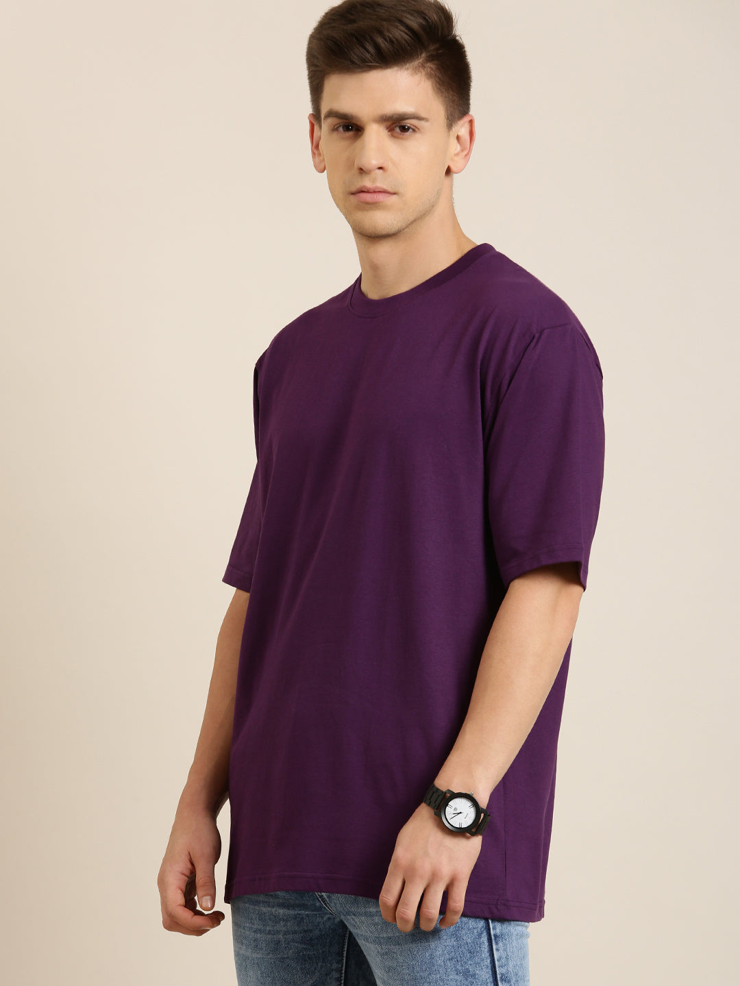 Mens Half Sleeve Round Neck Oversized Fit T-Shirts