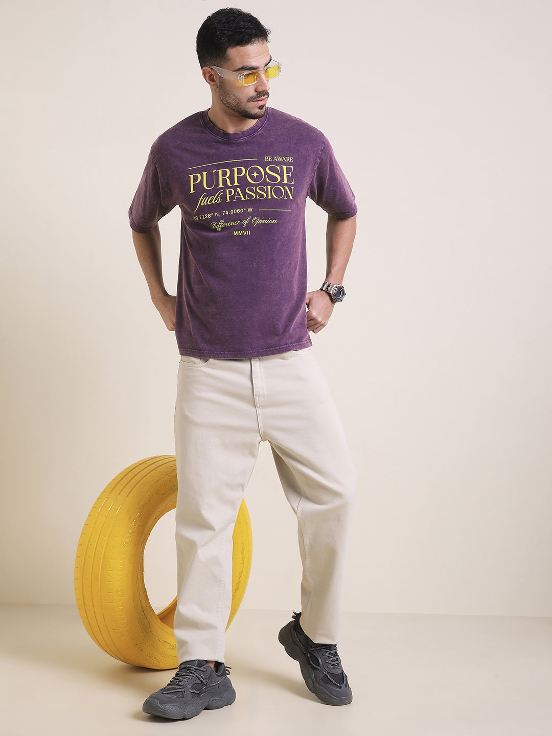 Mens Half Sleeve Round Neck Printed Oversized Fit Tshirts